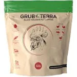 GrubTerra Golden Dried Black Soldier Fly Larvae - Premium Supplement to Increase Egg Production for Chicken Treats, Bird Feed, Chicken Feeder, Pet Bird Food, and Chicken Feed (5lb)