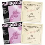 Thomastik-Infe<wbr/>ld Spiro core Tungsten and Larsen Cello Set | Cello Strings 4/4