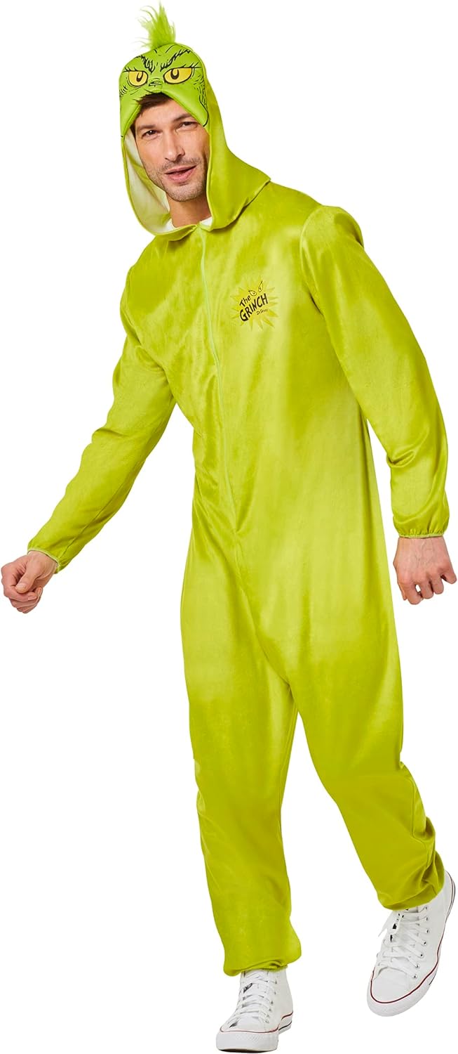 InSpirit Designs Dr. Seuss, Grinch Adult Jumpsuit