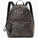 Kate Spade New York Chelsea Medium The Little Better Nylon Backpack Black Multi Leopard