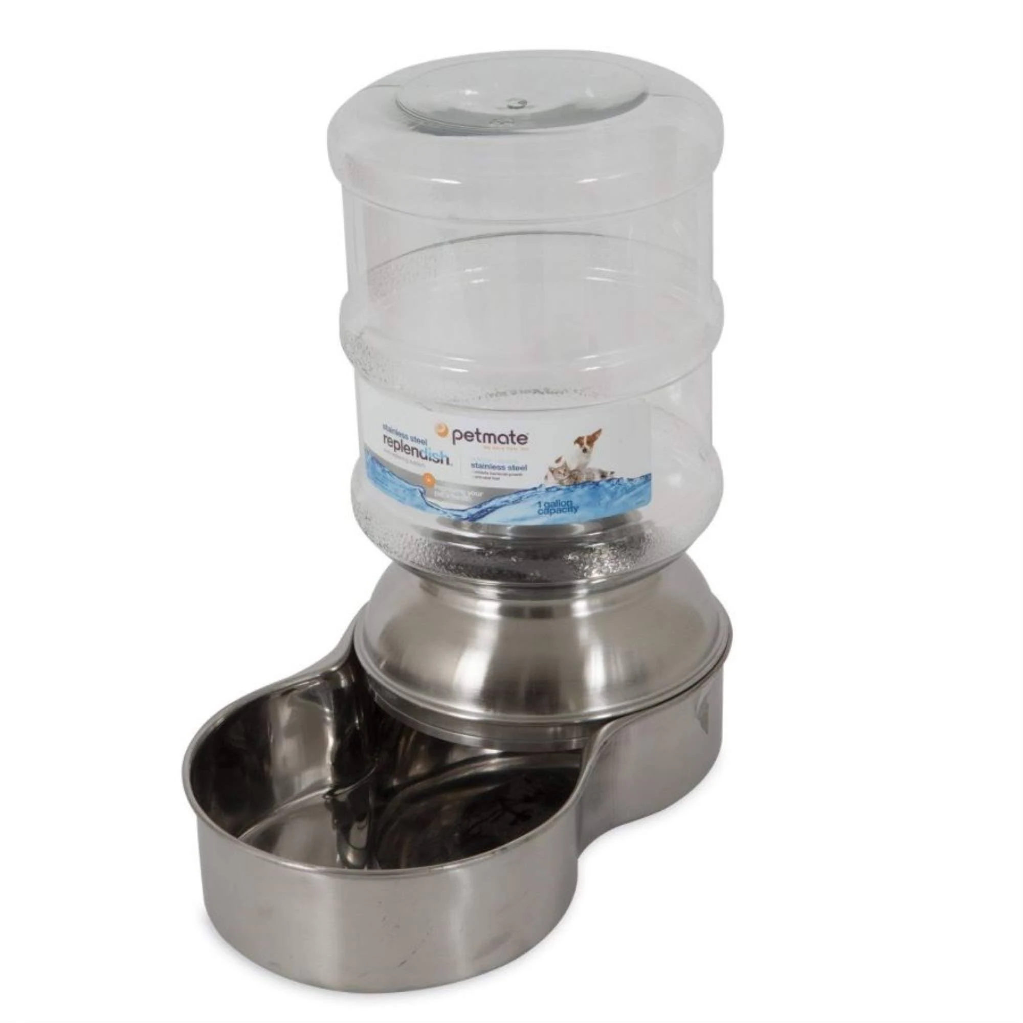 Petmate Stainless Steel Replendish Waterer Small 1 Gallon