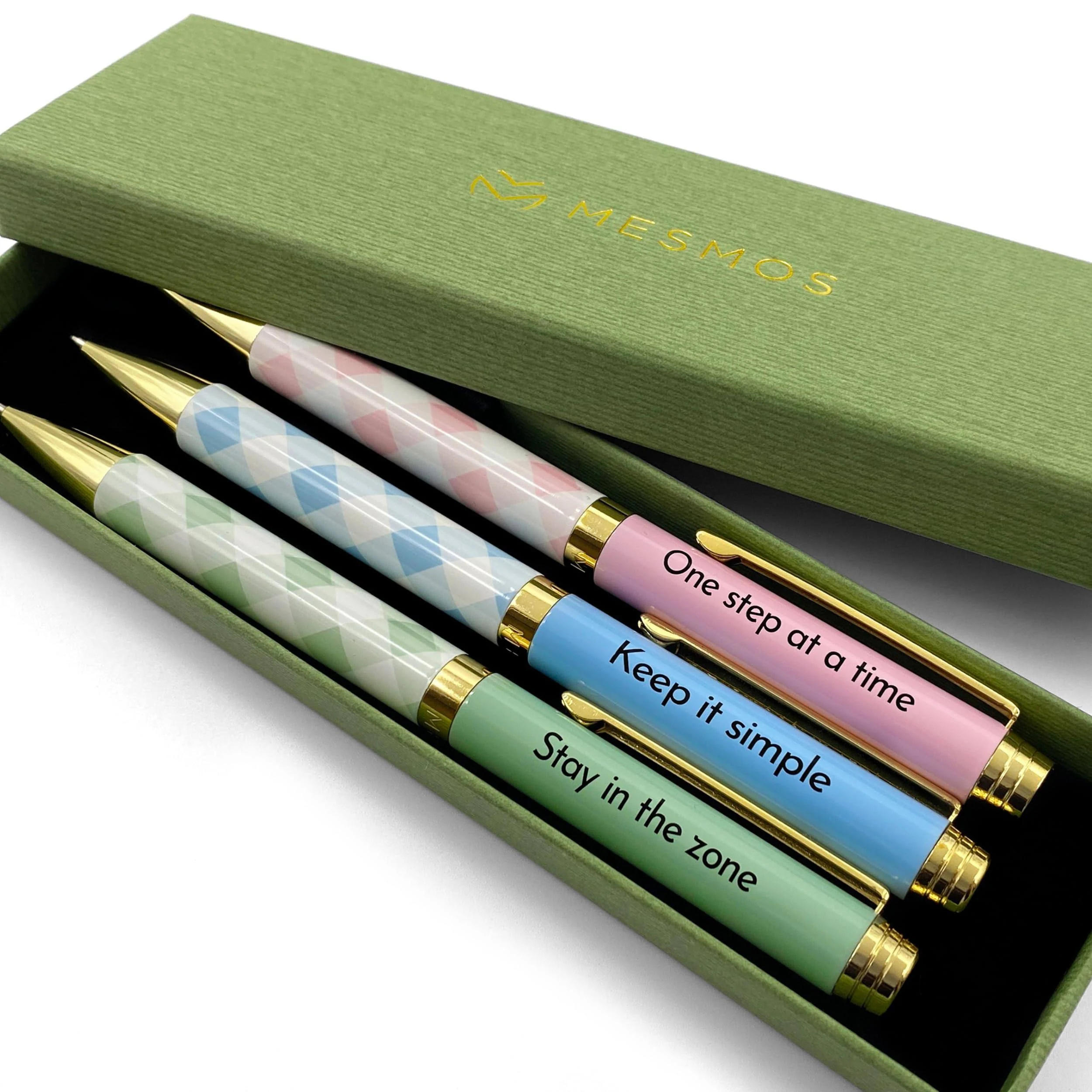 MESMOS 3pk Pastel Ballpoint Pen Set Gifts for Women