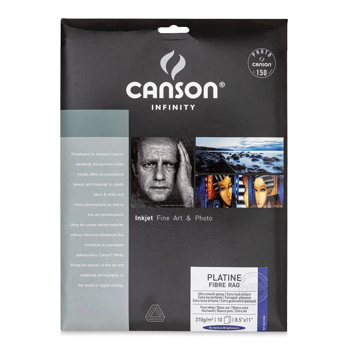 Canson Platine Fibre Rag - 8-1/2" x 11", Pkg of 10 Sheets