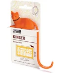 Monkey Business Ginger The Cat Tail Hook for Computer Screen, Tight Spaces, Hang Keys, Accessories in Easy Reach (White)