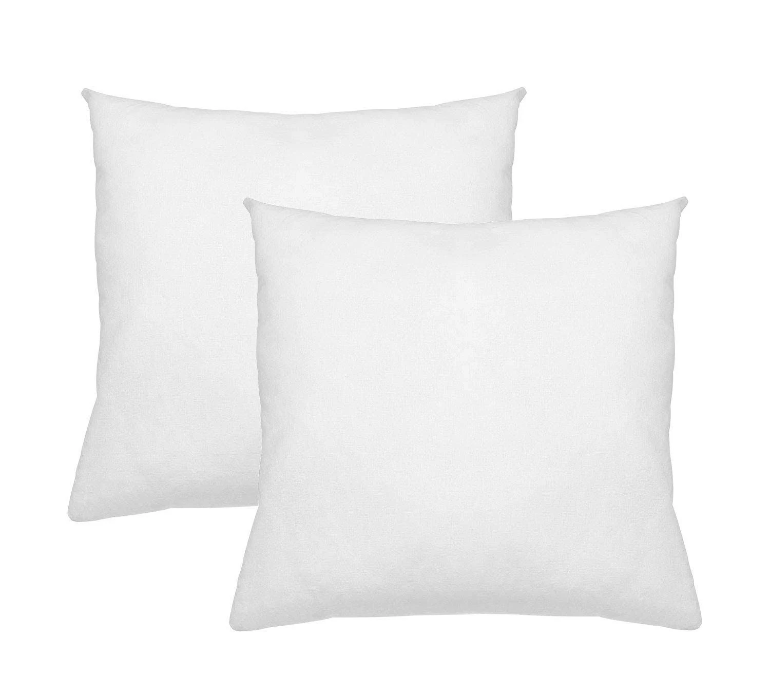 Feather Throw Pillow Inserts 2 Pack | 16 x 16 Square Deco Pillow for Bed, Sof...