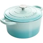 Crock-Pot Artisan Round Enameled Cast Iron Dutch Oven, 7-Quart, Aqua