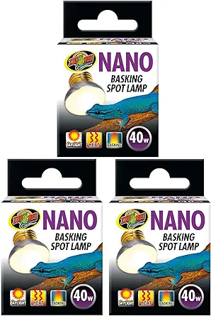 Zoo Med Nano Basking Spot Lamp 40 Watt Pack of 3