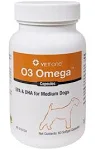 VetOne 510134 O3 Omega Capsules, EPA and DHA for Medium Dogs, 60 Count