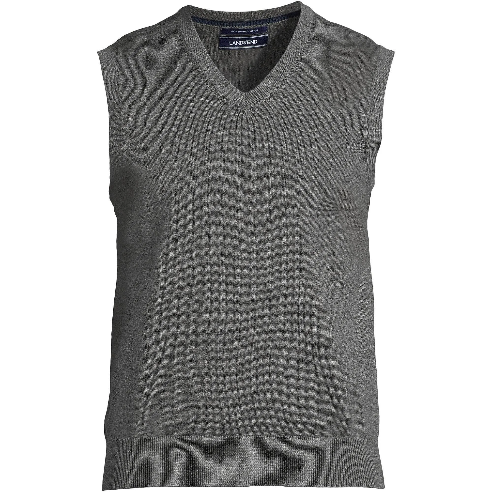 Men's Lands' End Fine-Gauge Supima Cotton Sweater Vest