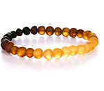 AMBERAGE Natural Baltic Amber Bracelet For Adults (Women/Men) - Hand Made From