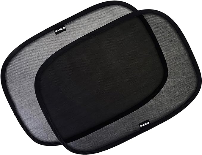 Car Window Shade 2 Pack 21 x14 Cling Sunshade for Car Windows Sun Glare and UV R