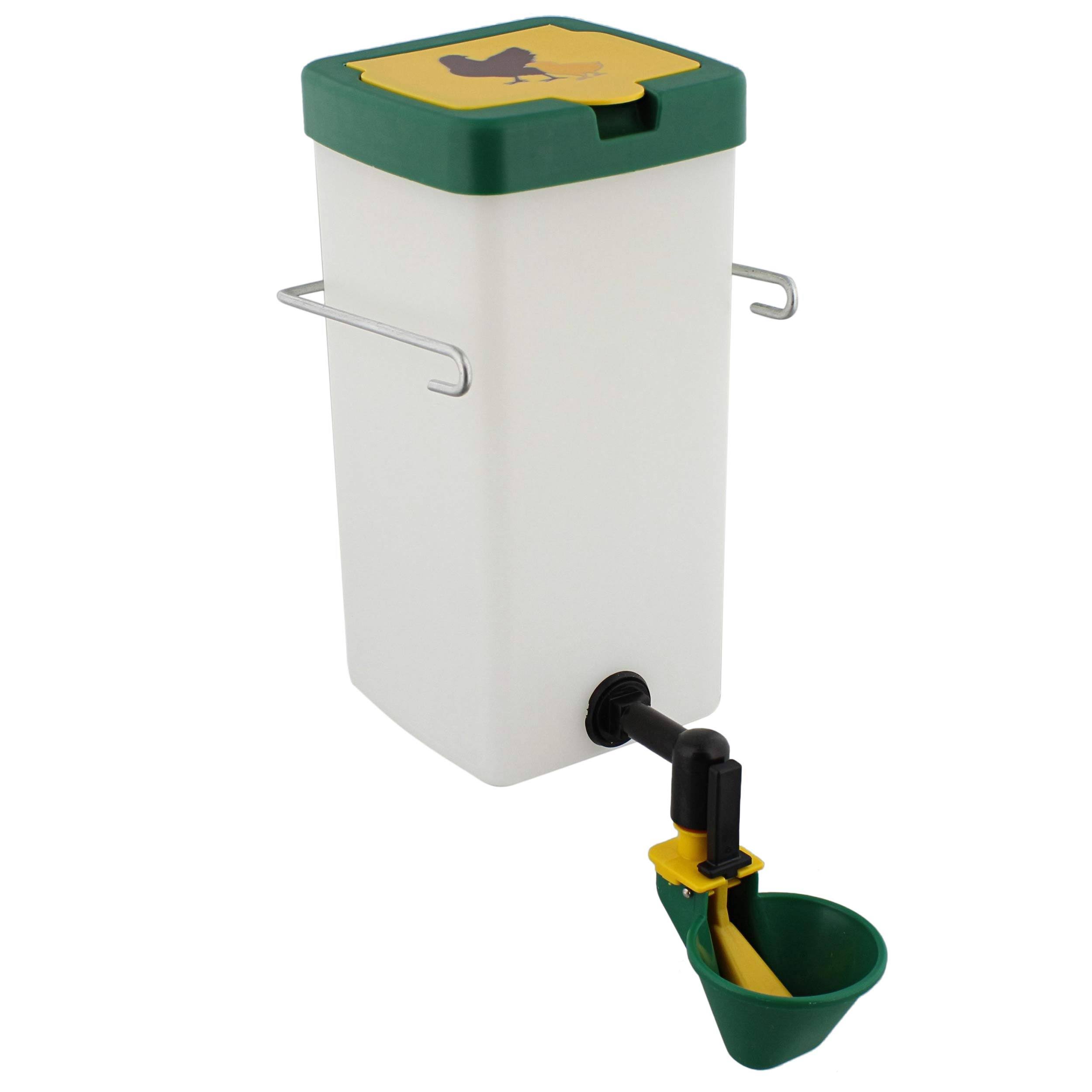 Rural365 Automatic Chicken Waterer System - 1L Green Poultry Watering Cup for Indoor Outdoor Pet Water Dispenser