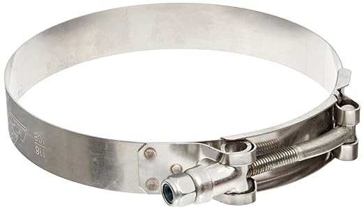 HPS Performance 100% Stainless Steel T-Bolt Hose Clamp Size #108 Effective Range:4.25"-4.57" SSTC-108-116