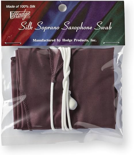 Hodge Silk Soprano Saxophone Swab - Burgundy