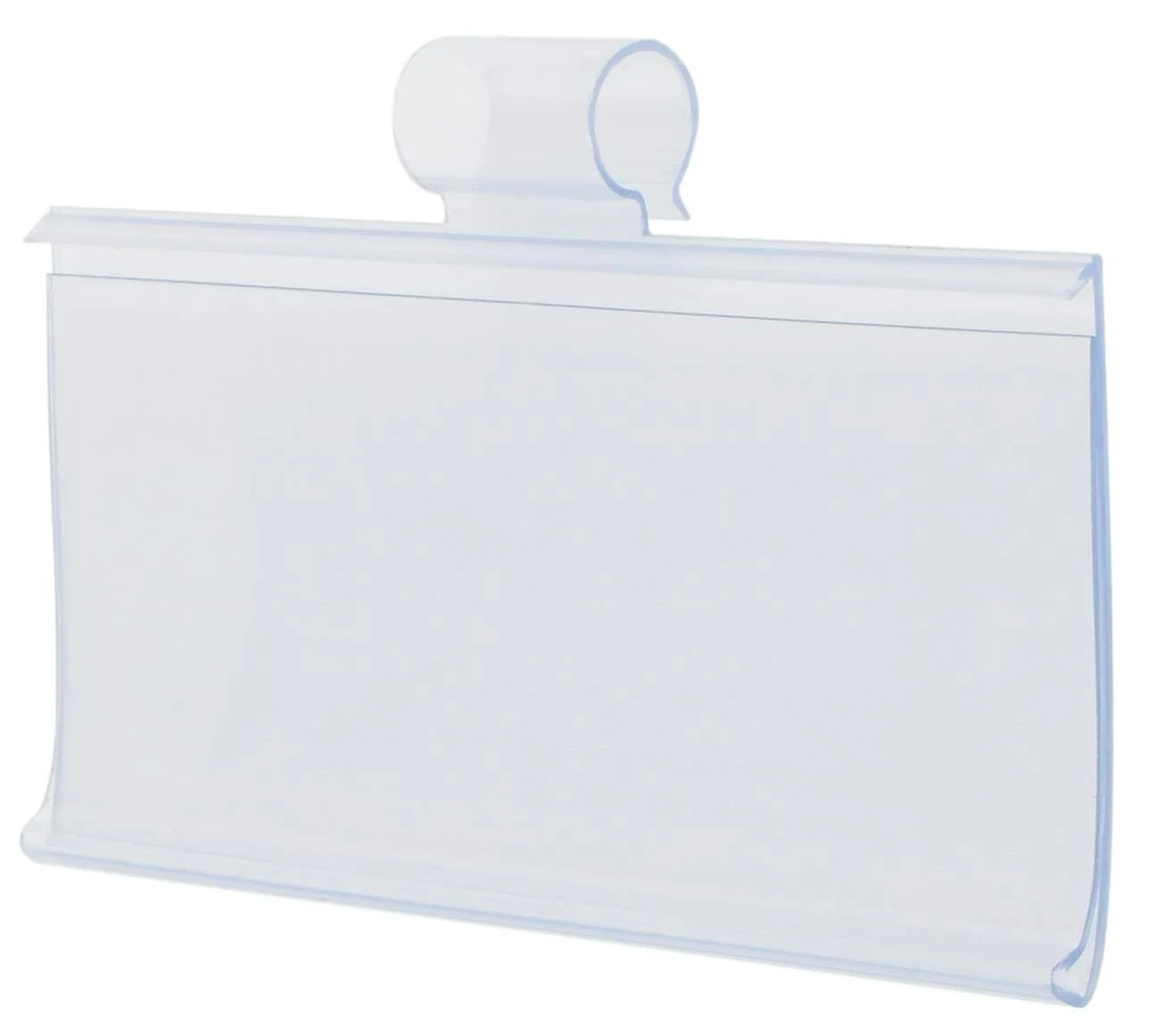 Plastic Label Holders 3&#034; - Ultra Clear Easy Clip Design - Pack of 100