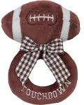 Bearington Baby Touchdown Football Plush Ring Rattle