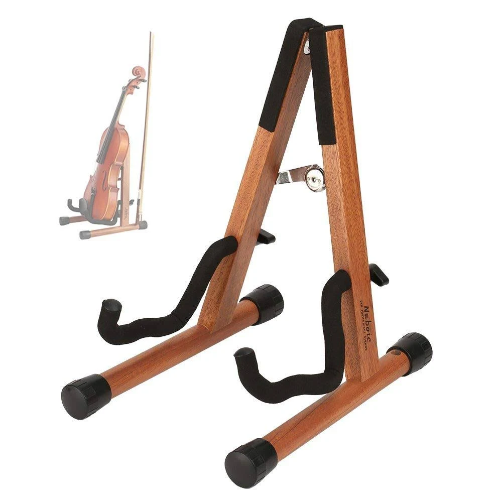 Neboic Ukulele Stand Wood Violin Stand with bow holder Wooden Stand for Mini ...