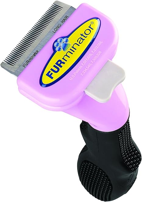 FURminator 10731 Long Hair Deshedding Tool for Cats, Small