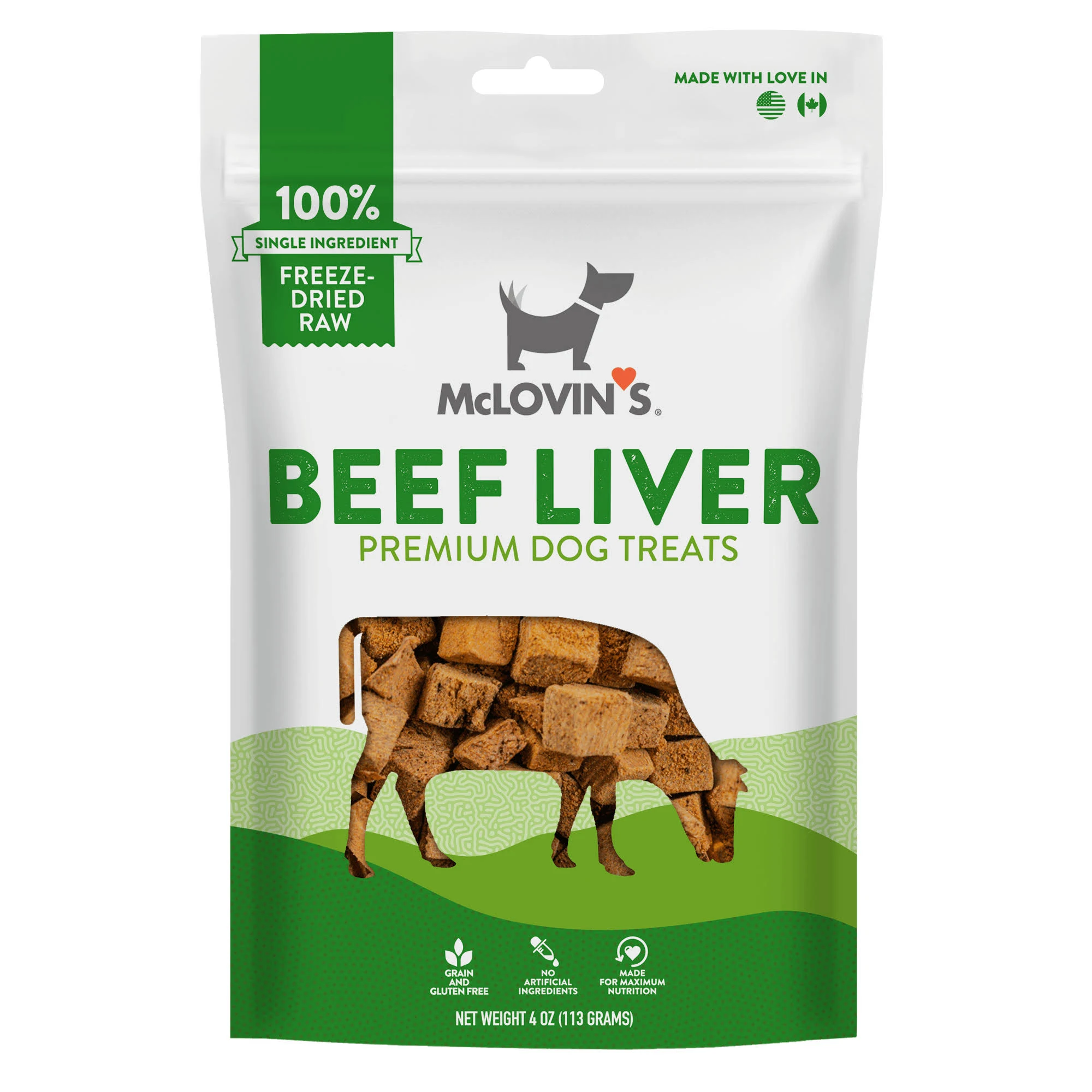 Freeze Dried Raw Beef Liver Dog Treats, 4 oz