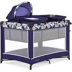 Dream On Me Lilly Deluxe Playard with Full Bassinet Floral Bloom