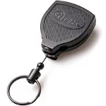 KEY-BAK SUPER48 SD 13oz. Locking Retractable Keychain, 36" Retractable Cord, Black Polycarbonate Case, Steel Belt Clip, Oversized Split Ring