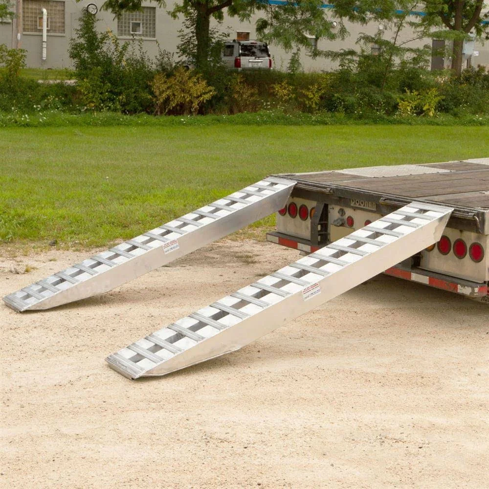 8' x 16" Step Deck Trailer Ramps 20,000 lb Double Pin-On Ends