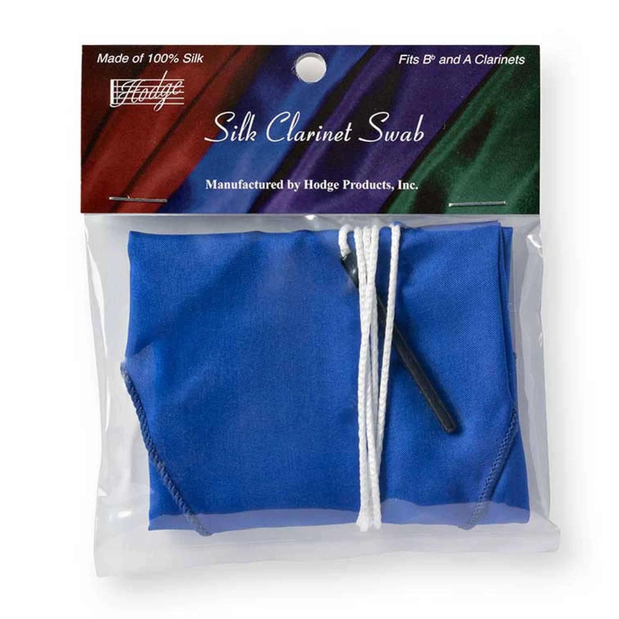 Hodge Blue Silk Clarinet Swab