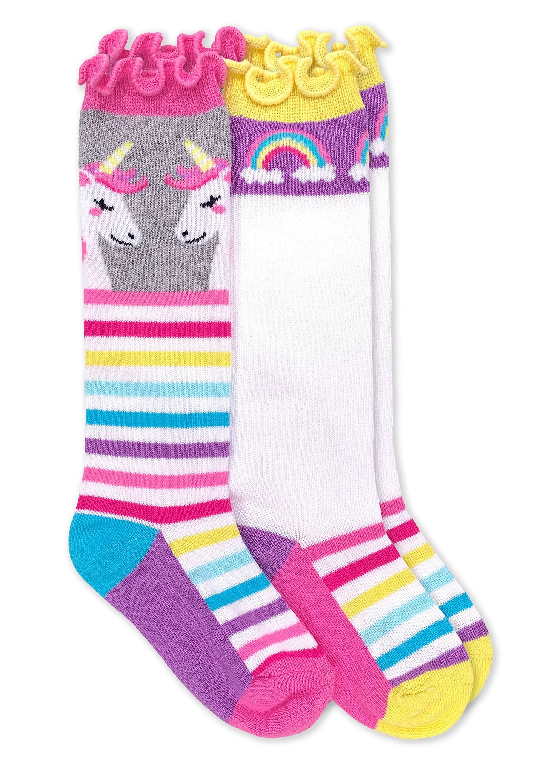 Jefferies Socks Giraffe Llama Hearts Stars Stripes Knee High Socks (2 Pair