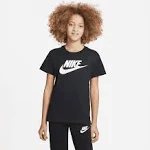 Nike Girls NSW Basic Futura T-Shirt - Black/White Size M