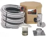 5" x 35 ft Single Ply Stainless Steel Chimney Liner Kit FL535SSK