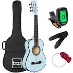 Best Choice Products 30in Kids Acoustic Guitar Beginner Starter Kit with Strap, Case, Strings - Light Blue