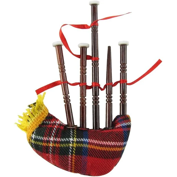 Miniature Bag Pipe Musical Instrument Realistic Ornament Bagpipe Gift Topper/Box