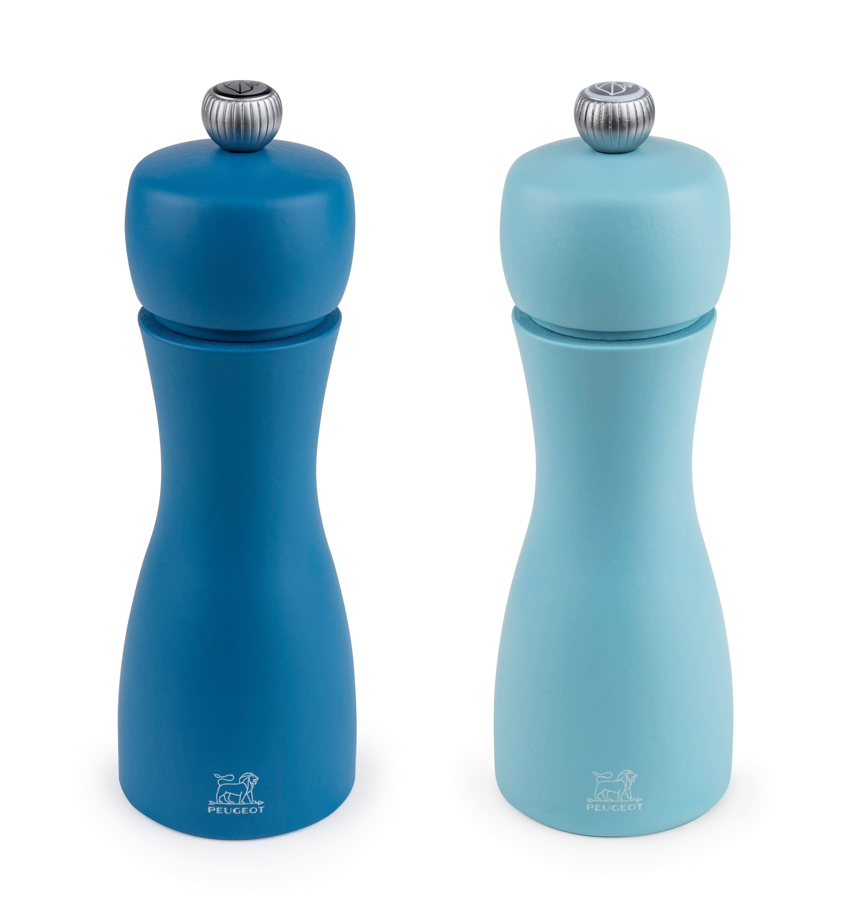 "Peugeot Tahiti DUO Summer Salt and Pepper Mill Set 15cm - 6"". 2 Shades of Blue" (2/33279)