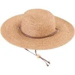 Wide Brim Braided Hat Dark Brown 442DB01