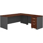 Bush Business Furniture Series C 72W L Shaped Desk with 48W Return and Mobile File Cabinet