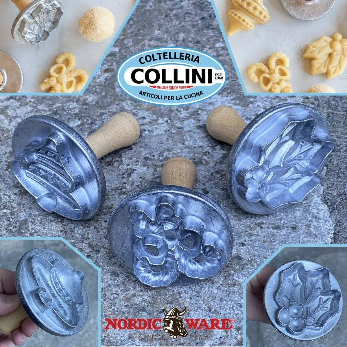 Nordic Ware Cookie Stamp Cut-Outs, Holiday