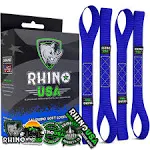 Rhino USA Soft Loop Motorcycle Tie Down Straps - Guaranteed 10,427lb Max Break