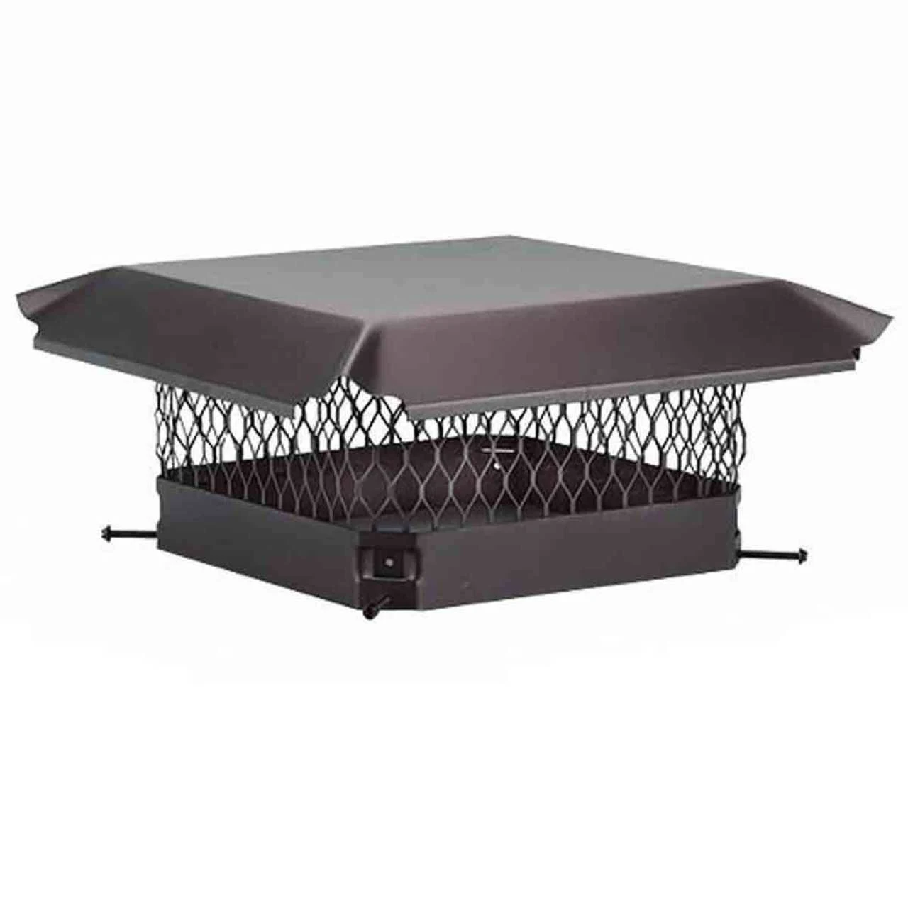 Draft King Cbo99 Bolt on Black Galvanized Steel Single Flue Chimney Cap, 9" x 9"