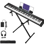 Starfavor Black 88 Key Digital Electric Piano Keyboard W/ Accessories