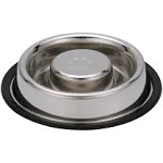 Neater Pets Non-Tip Stainless Steel Slow Feed Bowl, Small (3/4 Cup)