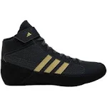 adidas Men's HVC Wrestling Shoes, Black/Charcoal/Metallic Gold, 9