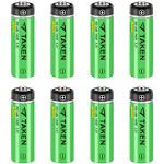  14430 3.2 Volt Rechargeable Solar Battery, 3.2V 450mAh 8 Pack 14430 Batteries