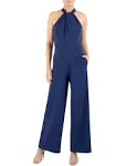 Womens Crepe Halter Jumpsuit