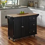 Dolly Madison Kitchen Cart with Wood Top by Homestyles