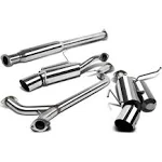 DNA Motoring CBE-TSX for 2004 to 2008 Acura TSX Catback Exhaust System 4.5" Dual Path Muffler - CL9 KA24A2 05 06 07