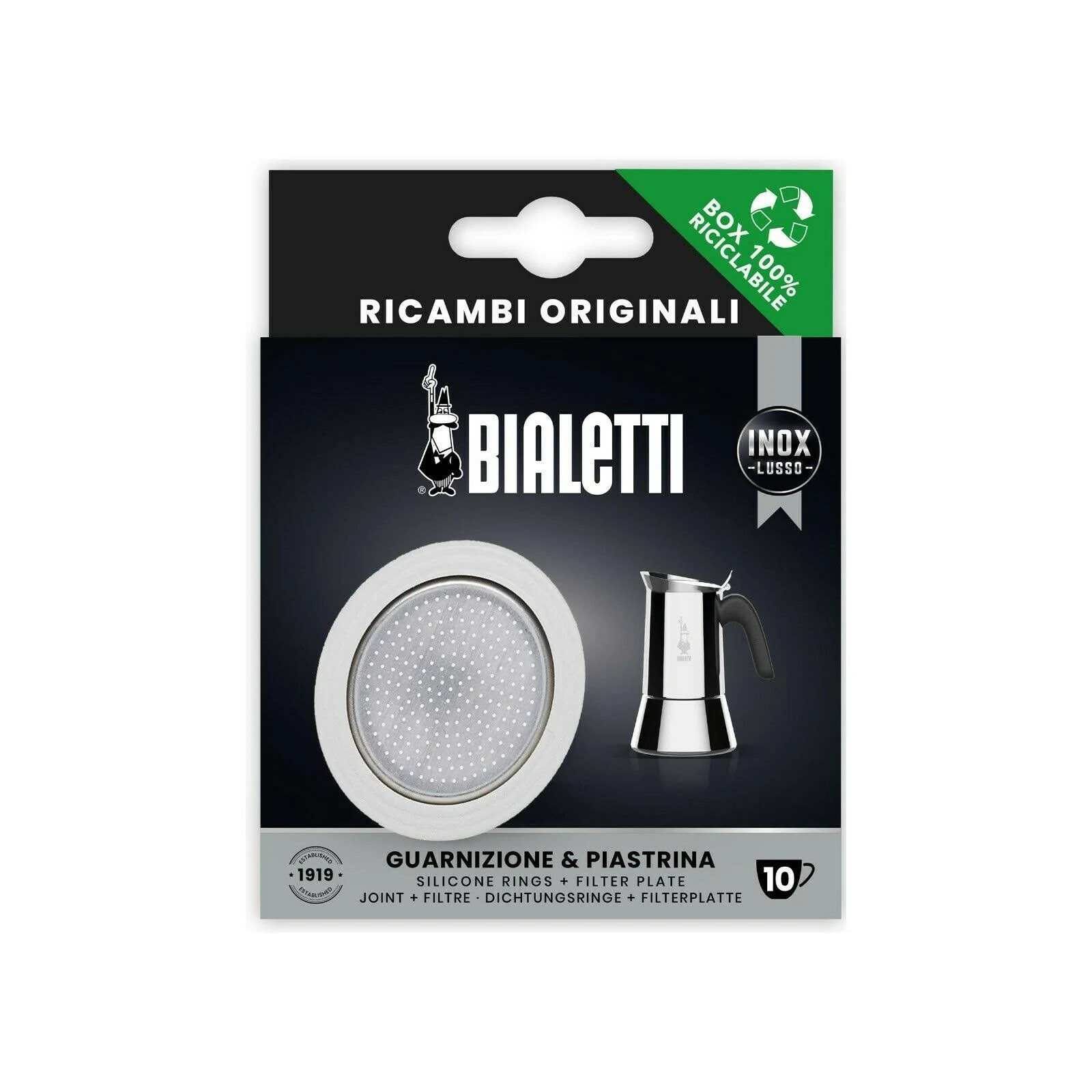 Bialetti 800413 Ricambi Includes 1 Gasket and 1 Plate Compatible with Venus K...