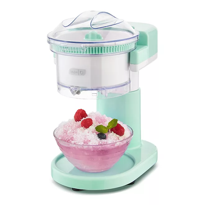 DASH Shaved Ice Maker + Slushie Machine with Stainless Steel Blades for Snow Cone, Margarita + Frozen Cocktails, Organic, Sugar Free, Flavored Healthy Snacks for Kids & Adults - Aqua