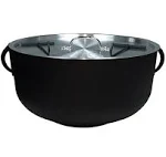 King Kooker 4 Gallon Cast Iron Pot with Flat Bottom, Aluminum Lid