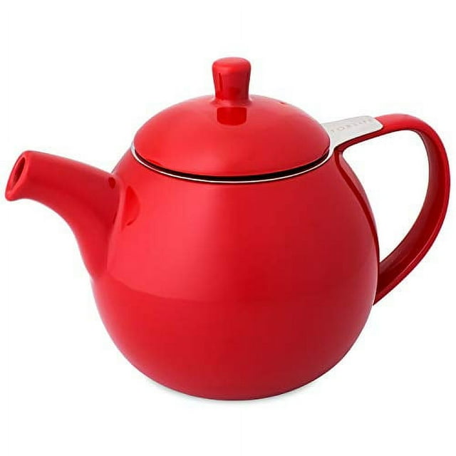 24oz Red Curve Teapot w/Infuser