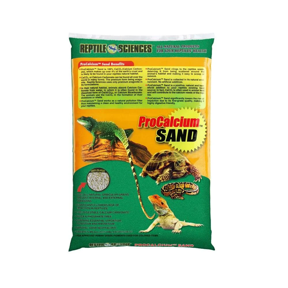 Reptile Science Green Pro-Calcium Terrarium Sand, 10 Lbs - Premium Substrate for Aquariums and Terrariums, Ideal for Fish Tank Décor and Reptile Habitats